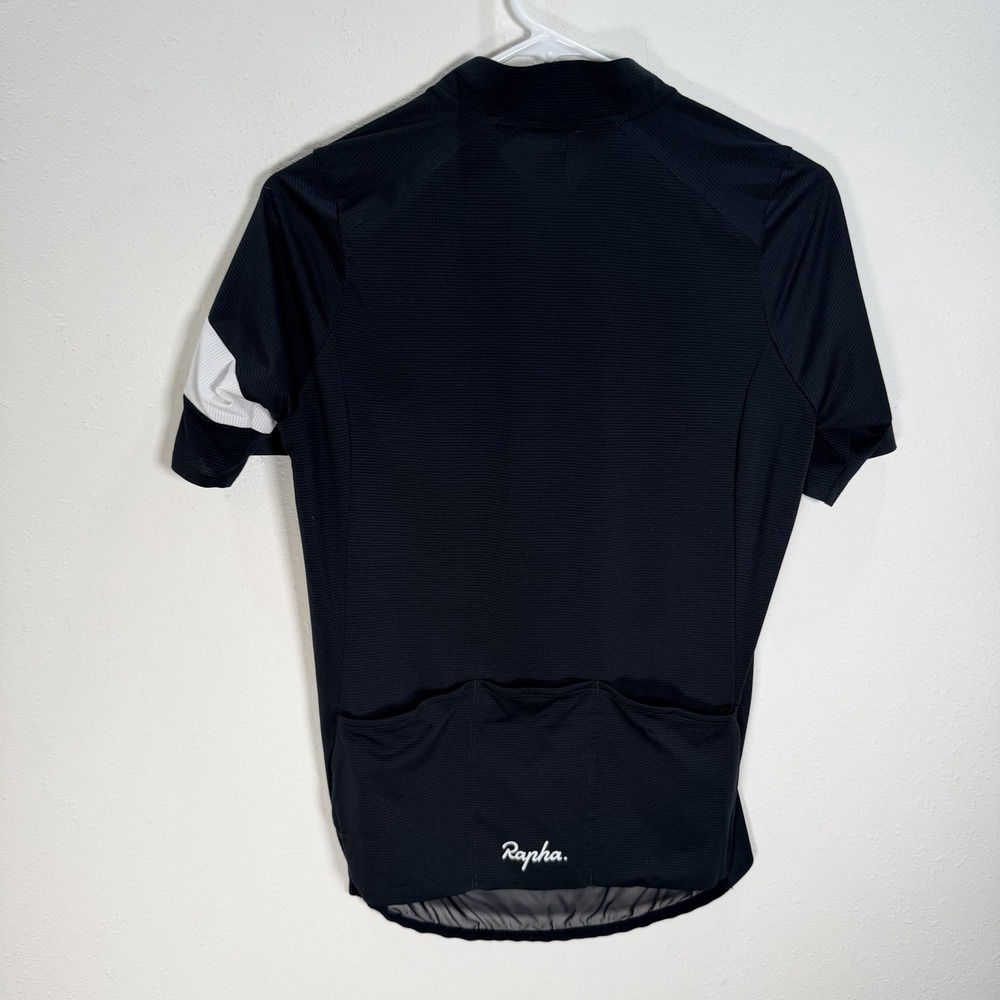 RAPHA Cycling Jersey Womens Sz M Black Classic Flyweight Full Zip Short Sleeve - Picture 7 of 8